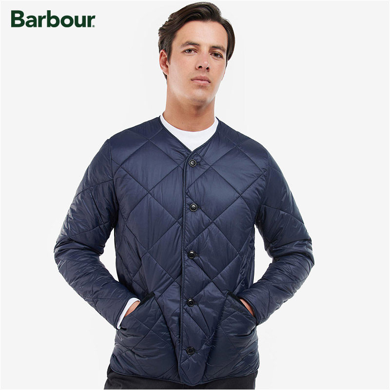 Barbour男士衔缝夹克棉服外套