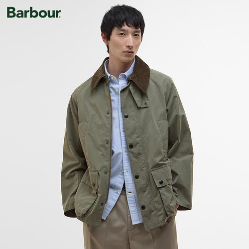 Barbour男女同款宽松版无蜡夹克