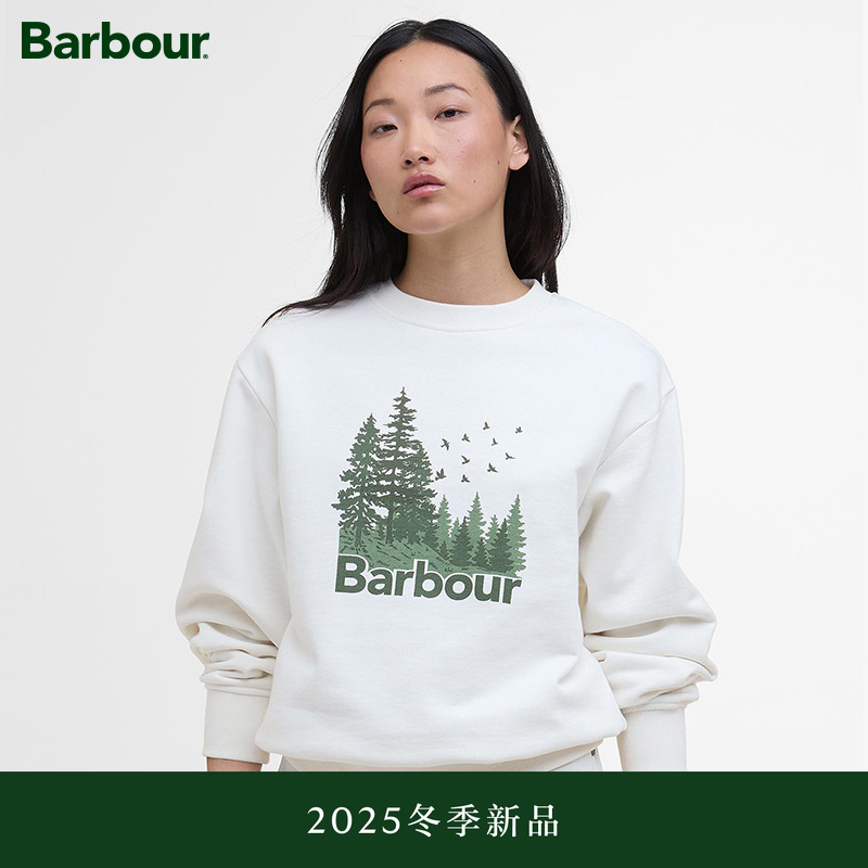 Barbour男女同款圆领卫衣