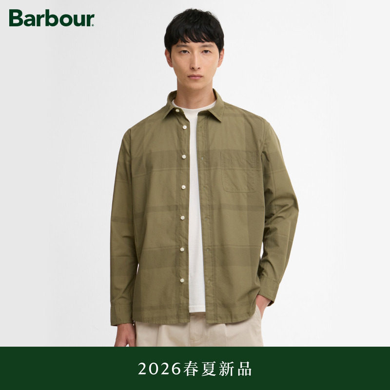 【春夏新品】Barbour Tunstall OS Tonal Tartan男士格子宽松衬衫