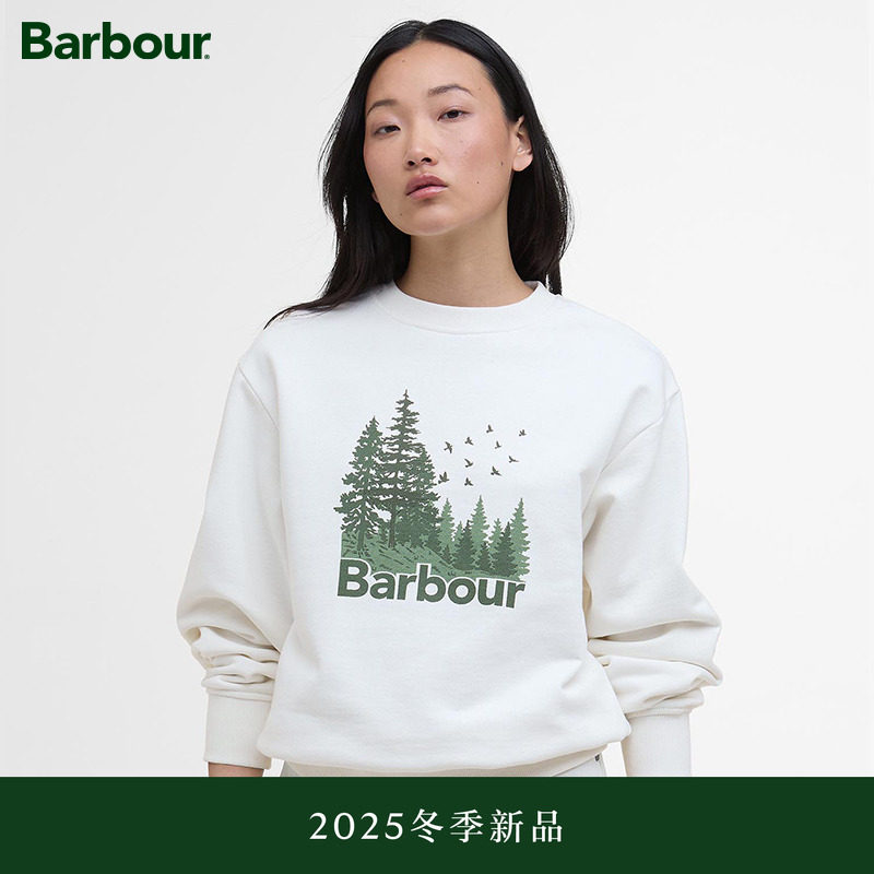Barbour男女同款圆领卫衣