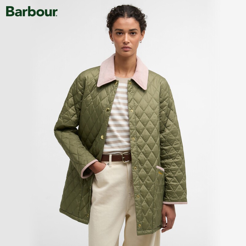 Barbour女士绗缝夹克图片