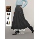 通勤灰色百褶半身裙女2025年秋冬新款 miu系穿搭 A字中长裙