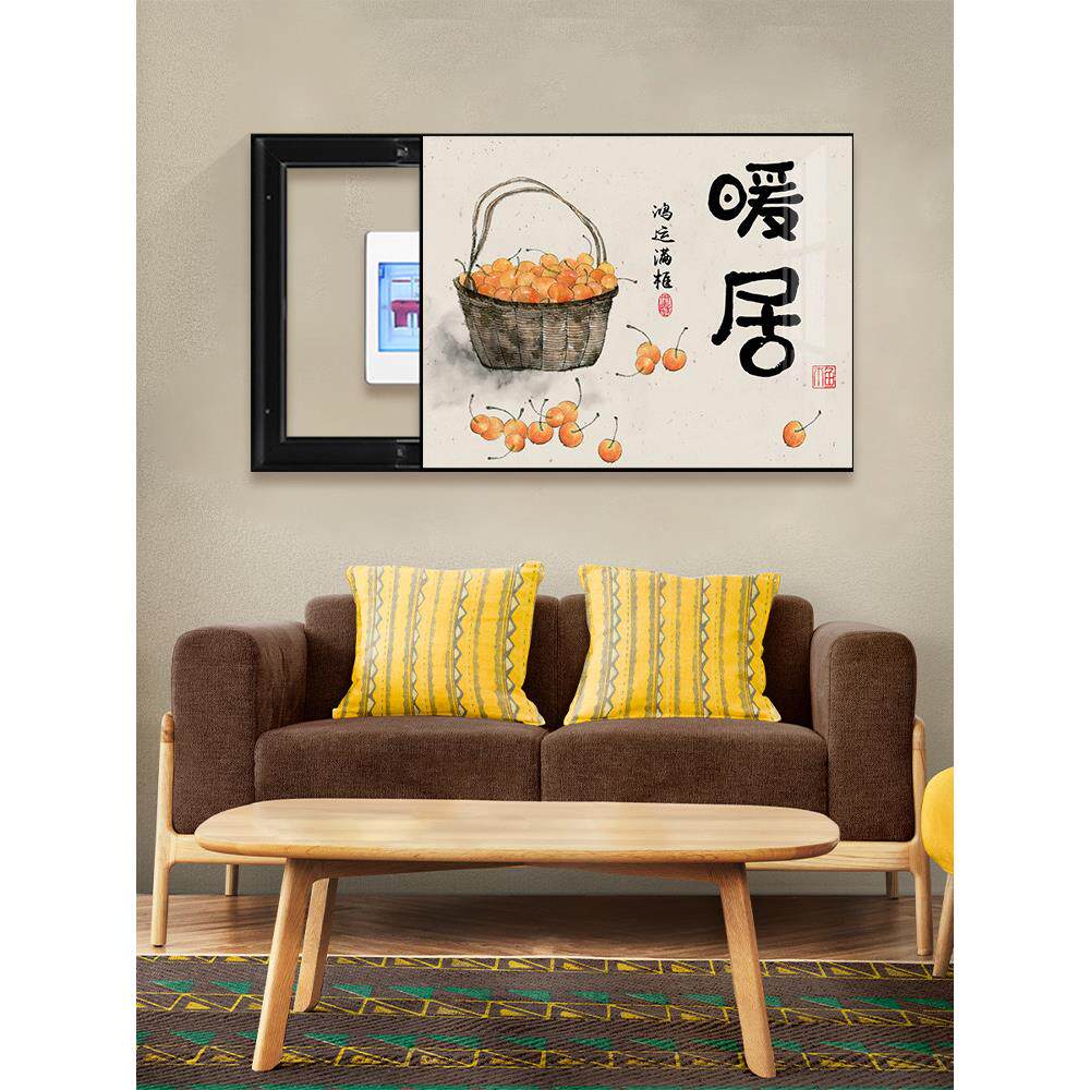 中国仪表箱装饰画多媒体箱开关箱配电箱阻塞弱电箱挂画无冲孔电源