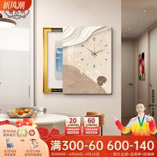 时来运转电表箱装饰画竖版奶油风遮挡配电箱总开关盒挂画2025新款