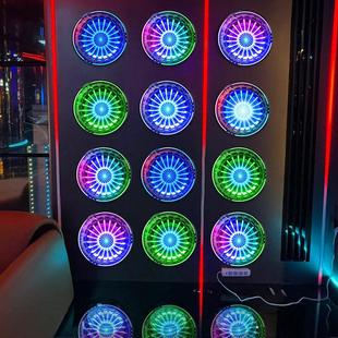 动态发光酒吧墙面装饰画KTV清吧走廊氛围灯画电竞酒店科技感挂