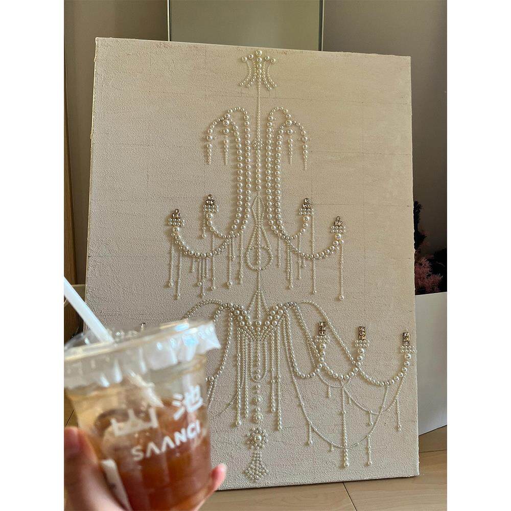 水晶吊灯《轻奢小众艺术客厅装饰画》小红书同款平喷入口挂画