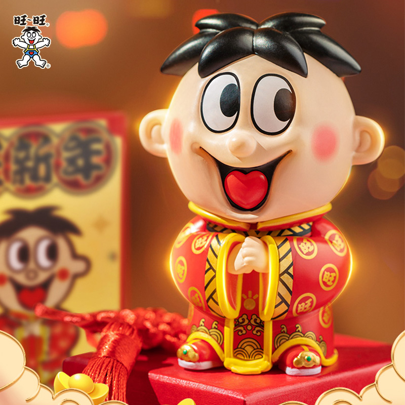 旺仔俱乐部旺旺周边旺仔新年手办摆件