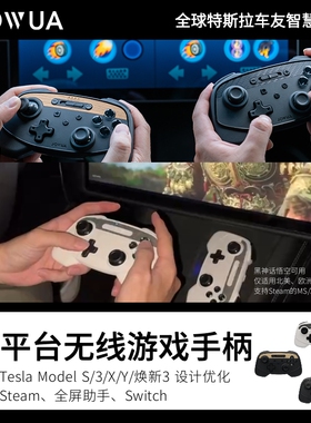 Jowua无线游戏手柄多平台切换小巧双震马达适用于特斯拉models3xy