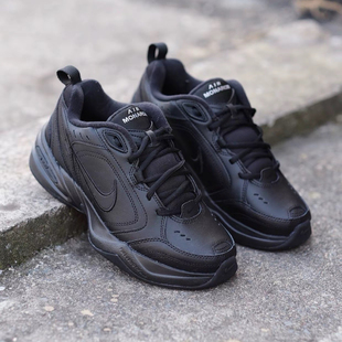 Nike Air Monarch 4 复古休闲 低帮 老爹鞋 男女同款黑415445-001
