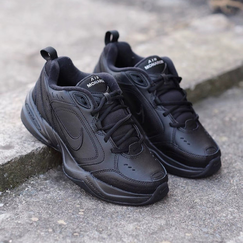 Nike Air Monarch 4 复古休闲 低帮 老爹鞋 男女同款黑415445-001