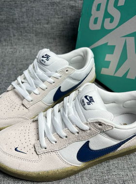 Nike SB Force 58低帮板鞋男女同款灰白蓝CZ2959-100