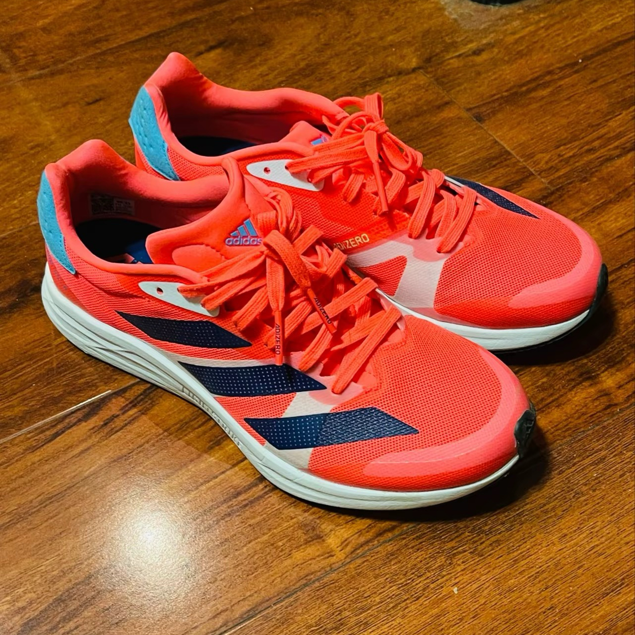 adidas Adizero RC 4 舒适百搭网布织物减震耐磨低帮跑步鞋H01120