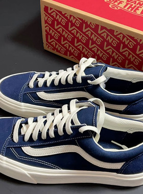 Vans Style 36深蓝色权志龙同款休闲低帮男女帆布板鞋VN0A3DZ3RFL