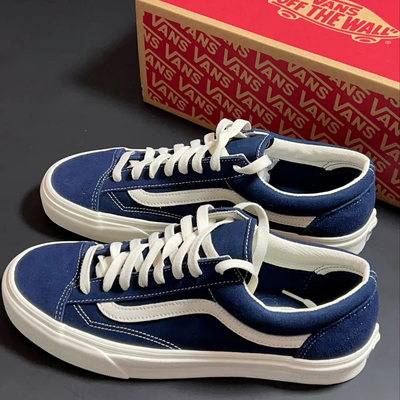 Vans Style 36深蓝色权志龙同款休闲低帮男女帆布板鞋VN0A3DZ3RFL