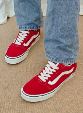 Vans Ward 舒适 耐磨轻便 低帮 板鞋 男女同款 红色VN0A5HTSBOP