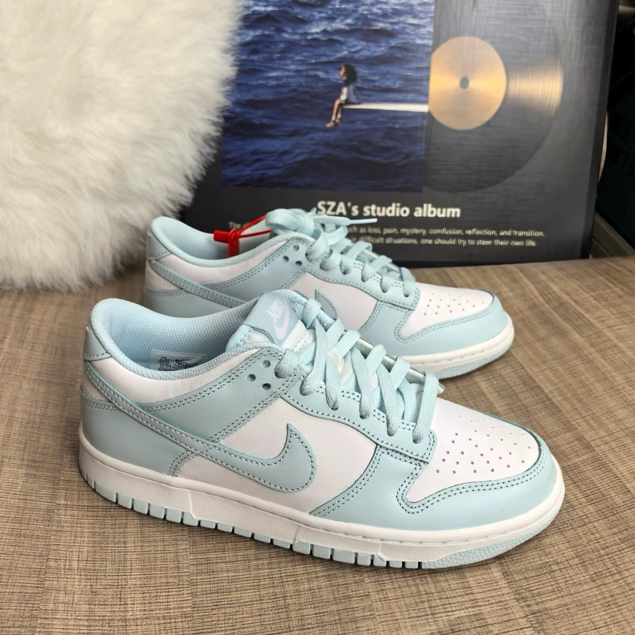 Nike Dunk Low 舒适百搭 防滑透气 低帮 板鞋 GS 蓝白FB9109-105