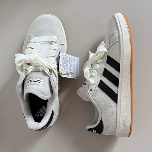 adidas 休闲系列 柔软舒适 防滑耐磨 低帮 板鞋 男款灰粽色JR5544