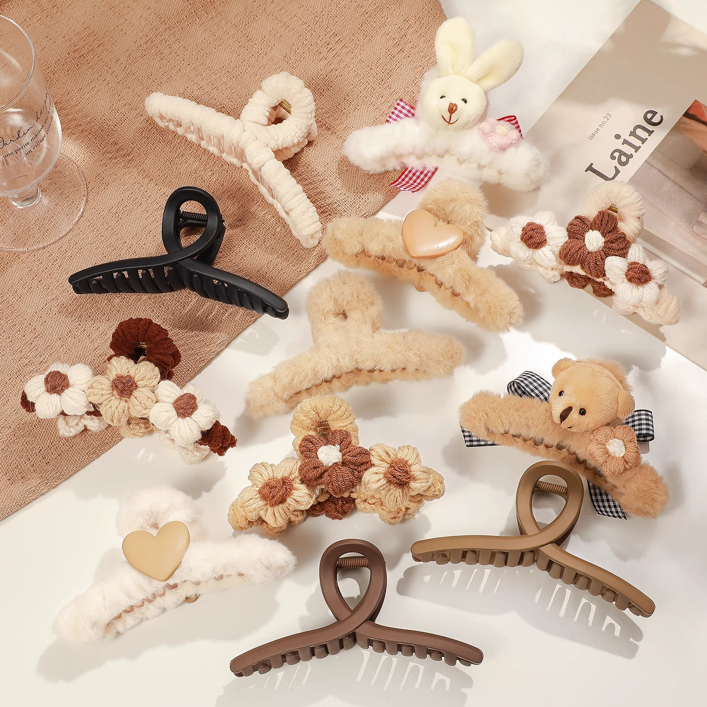 tktk2025年蝴蝶结抓夹女发夹精致感鲨鱼夹后脑勺盘发夹子发卡头饰