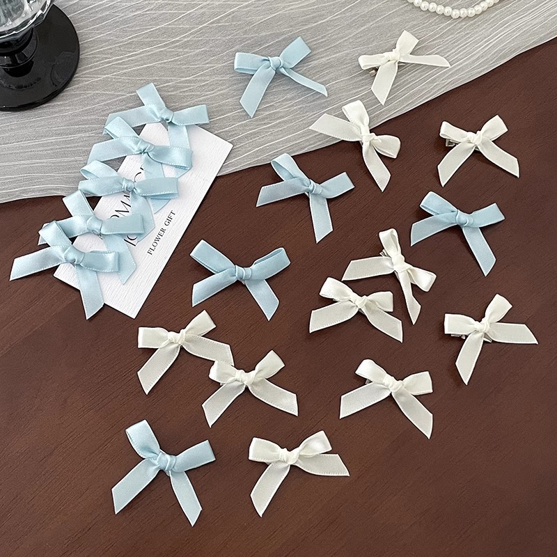 tktk韩式气质蝴蝶结发夹甜美侧边鸭嘴夹头饰可爱发卡