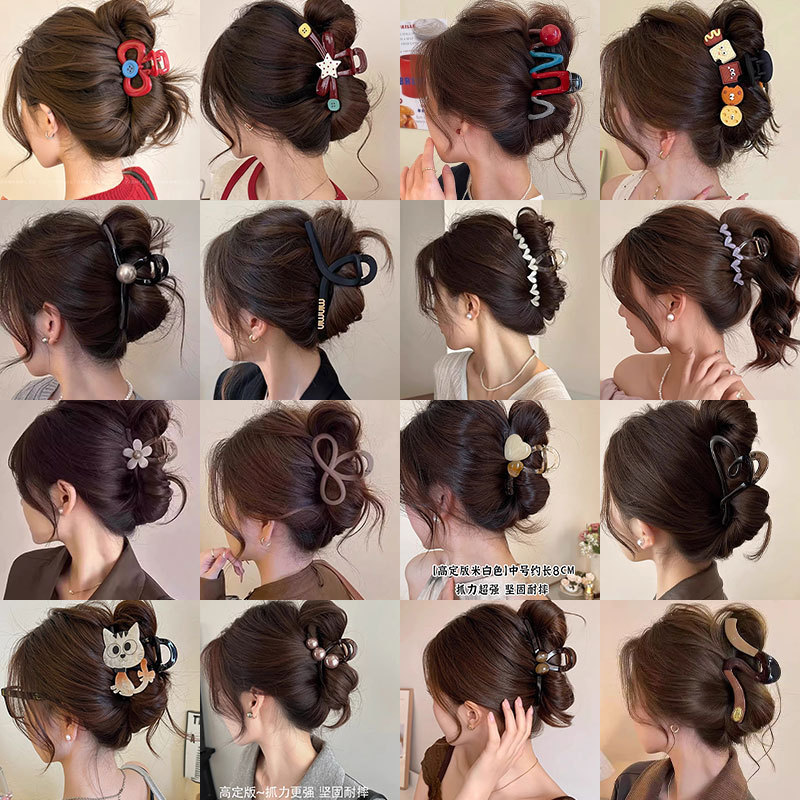 TKTK韩国大号鲨鱼夹发卡2025新款亚克力抓夹女发量多后脑勺头饰