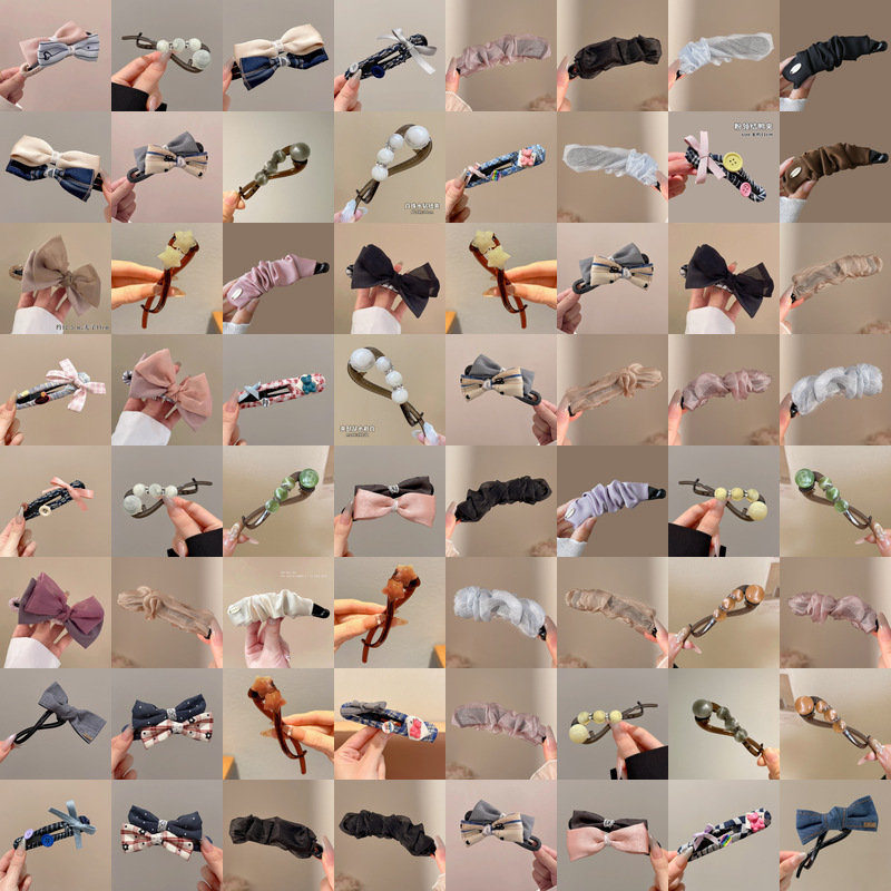 tktk韩系缎面香蕉夹竖夹女2025新款高马尾固定后脑勺气质发夹头饰