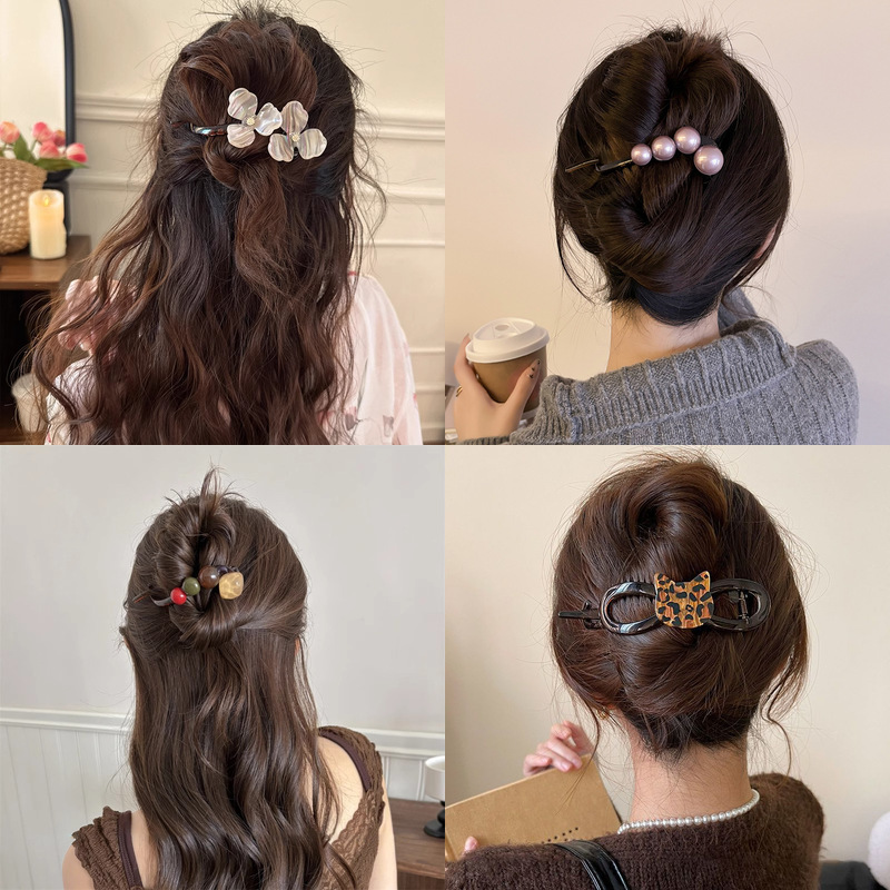 tktk气质星星扭扭夹后脑勺盘发发夹女2025新款感一字抓夹发卡头饰