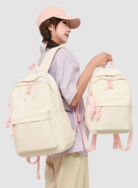 2026新款2025新款学院风简约时尚书包初高中生学生背包小清新
