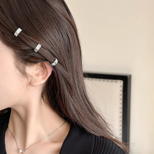 tktk韩系水钻发卡侧边夹女虞书欣同款金属刘海夹感小夹子头饰