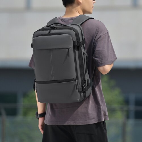 大容量商务出差电脑包可扩容防泼水多功能背包双肩包定制商务包