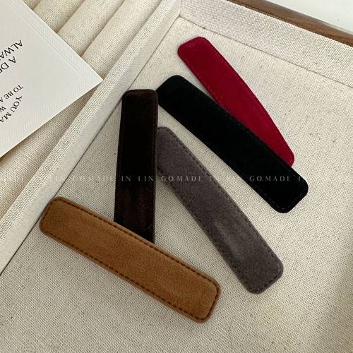 TKTK新款网红植绒侧边前额刘海bb夹百搭基础后脑勺发夹女边夹子