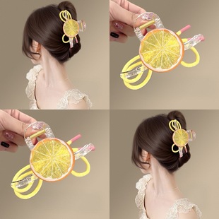 TKTK跨境夏日水果柠檬清新糖果色卡通抓夹独特漂亮抓夹后脑勺旅行