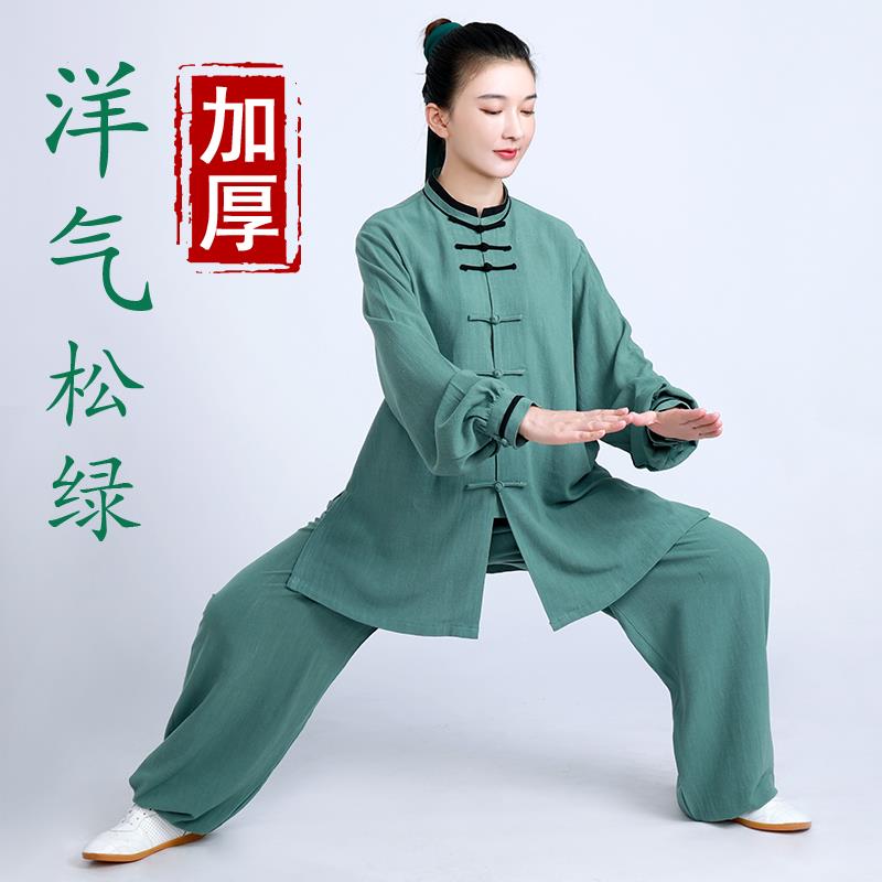 太极服女新款2025高端加厚棉麻图片