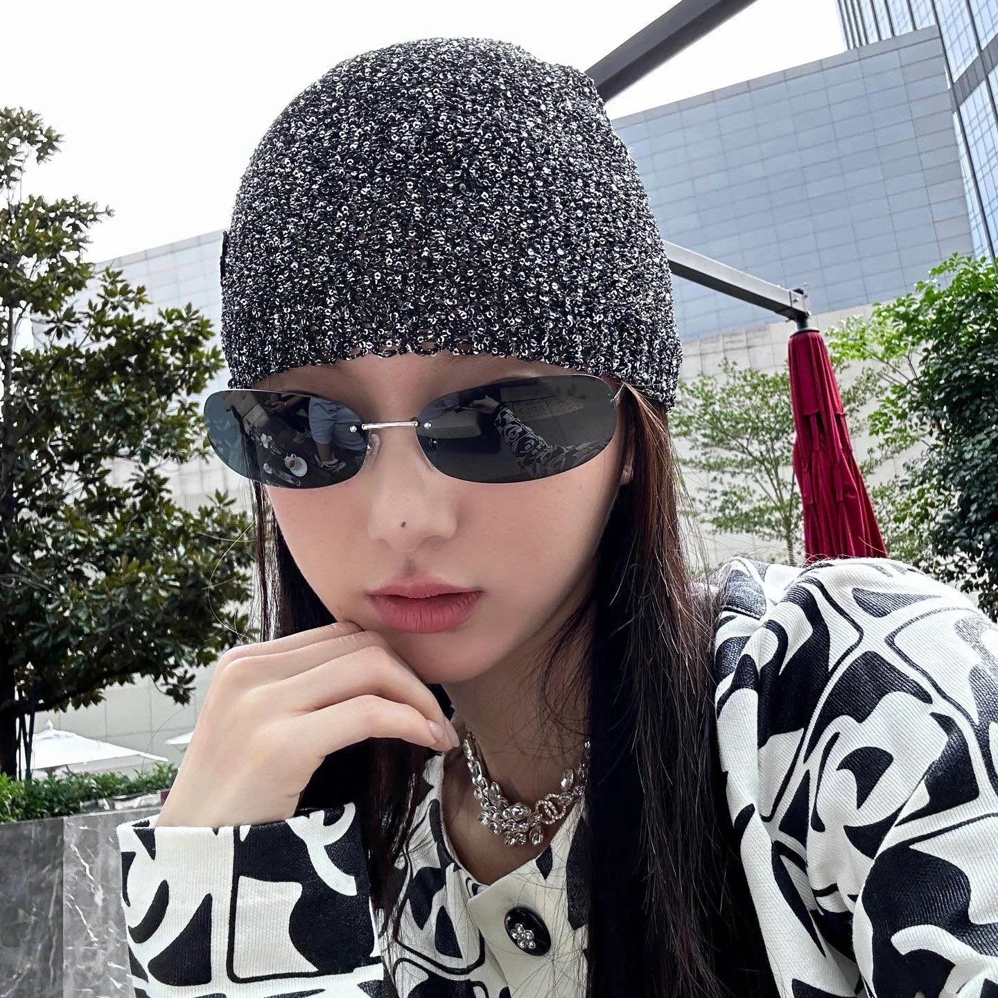 小香太阳镜女时尚潮流防紫外线复古风素颜街拍防晒高质感韩版墨镜