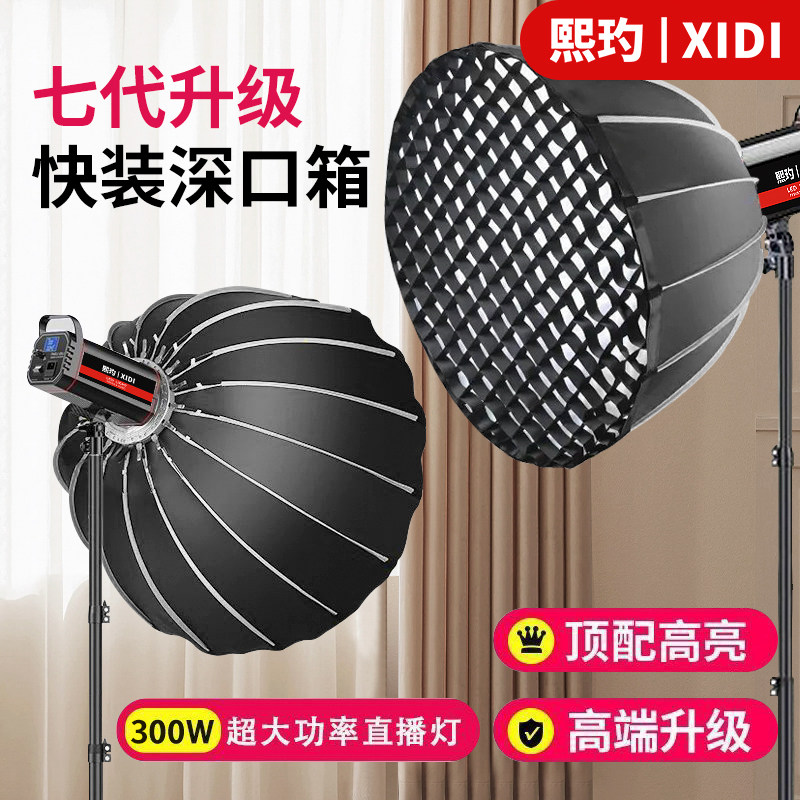 熙玓-400W大功率直播间专业补光灯主播美颜专用全套设备COB摄影灯