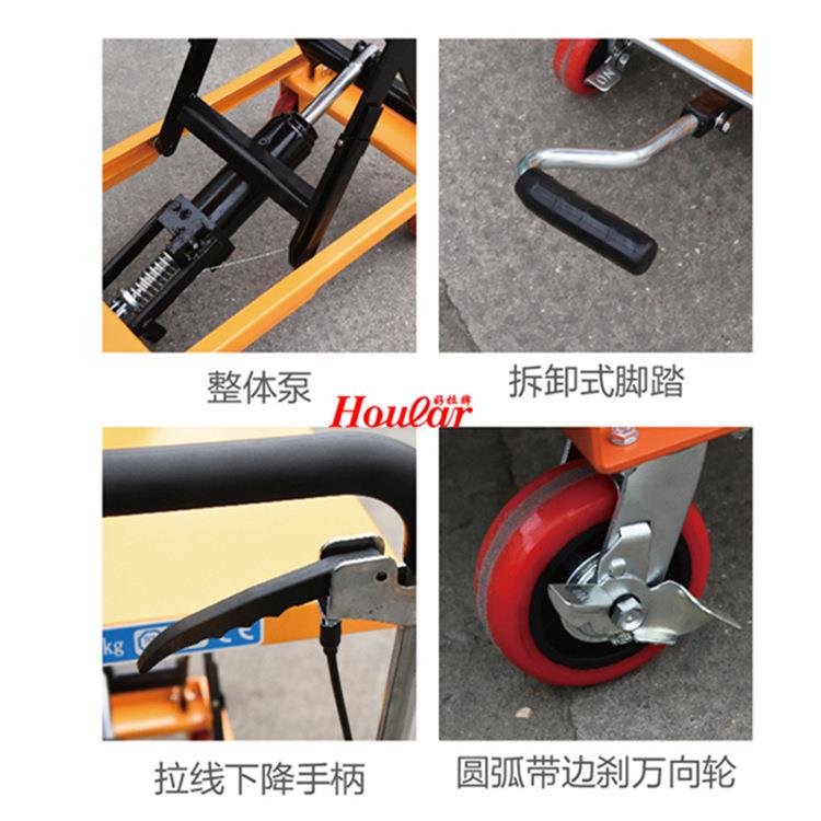 现货pts3350a降液压平台车 35公斤1.米脚踩平台车0手动升升降台车