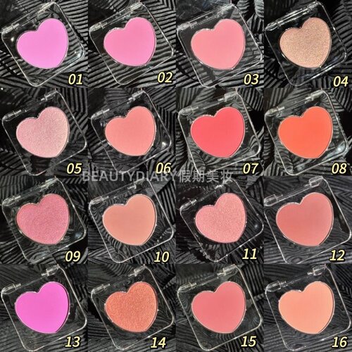 保税Moira Love Spell爱情魔咒爱心腮红粉饼显色持久哑光珠光高光