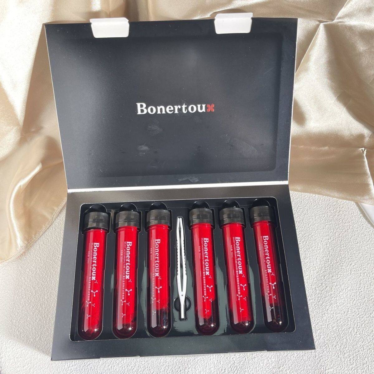 bonertou面膜泊娜朵试管面膜臻享焕彩红色补水泊娜朵面膜红管面膜