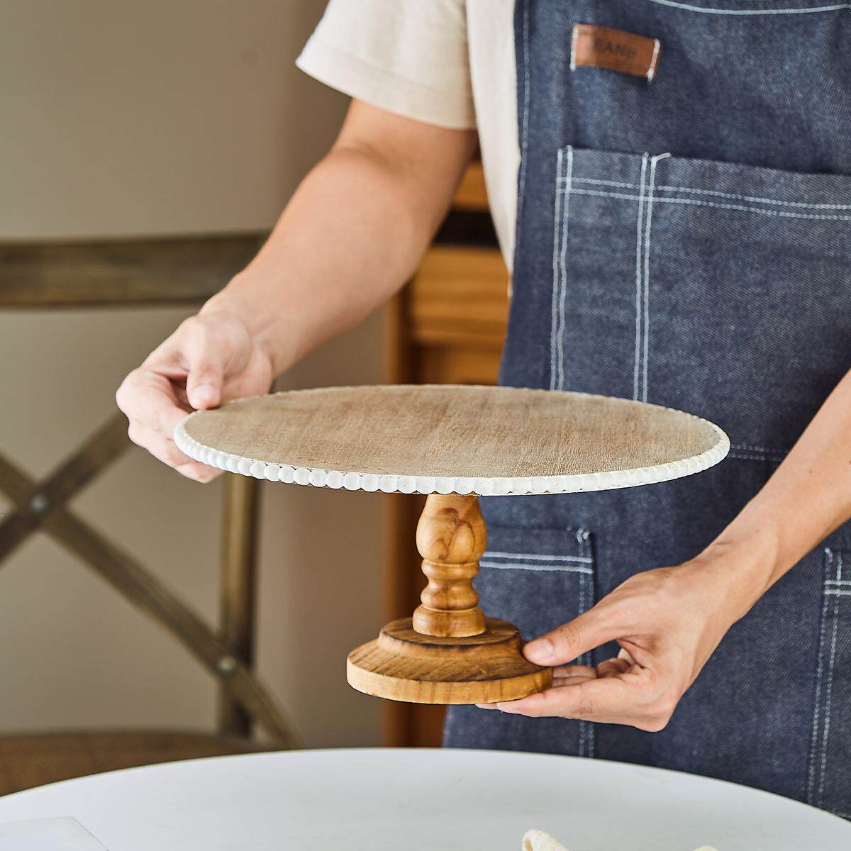 侘寂风木质装饰置物架