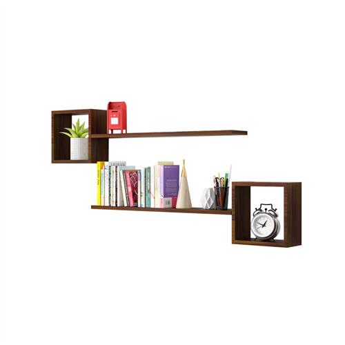 书架墙上置物架墙壁挂式隔板壁柜创意装饰板房间电视背景墙免打孔