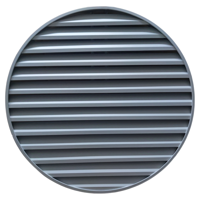 新款无边框内嵌圆形百叶铝合金圆形栅格别墅外墙防雨百叶窗通排风