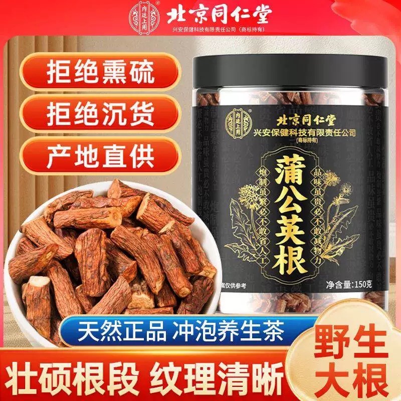 北京同仁堂内廷上用长白山正品蒲公英根炒熟可冲泡养生茶官方正品