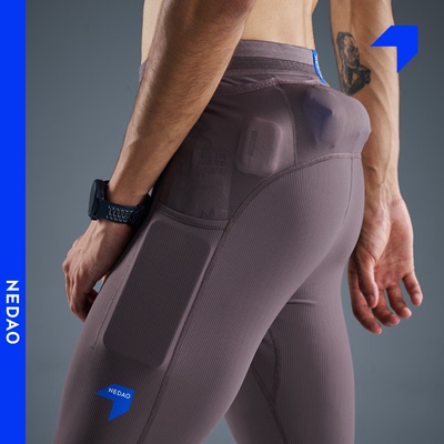 内道条纹收纳紧身长裤