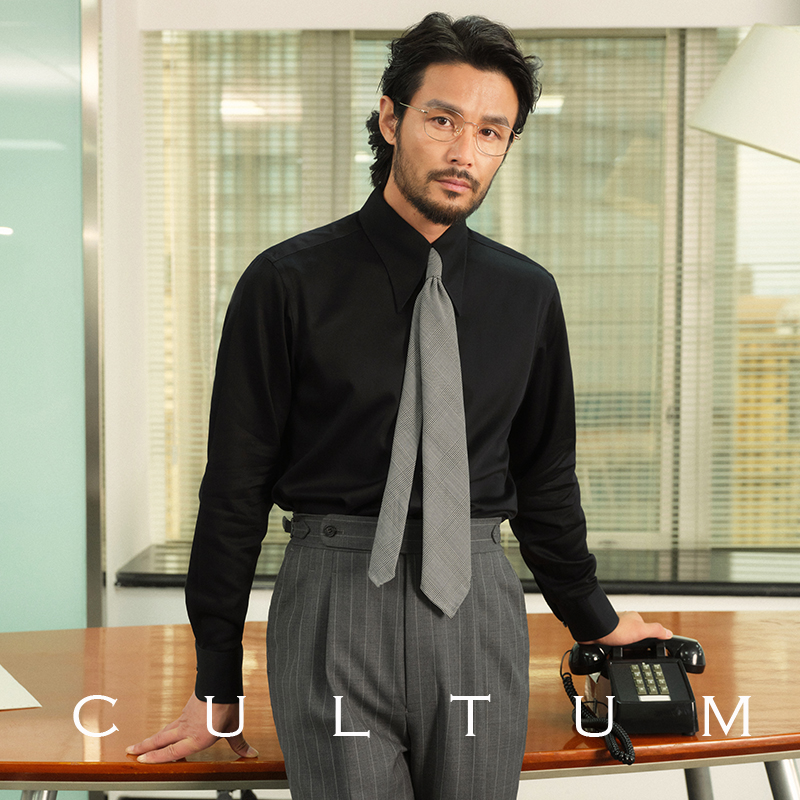 【鲁泰DP免烫纯棉】长袖衬衫男士