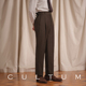 精纺毛澳 CULTUM意式 休闲单褶西裤 男商务那不勒斯大地色长裤 子