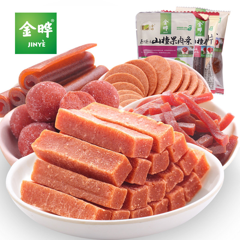 金晔原汁原味山楂条片卷500g