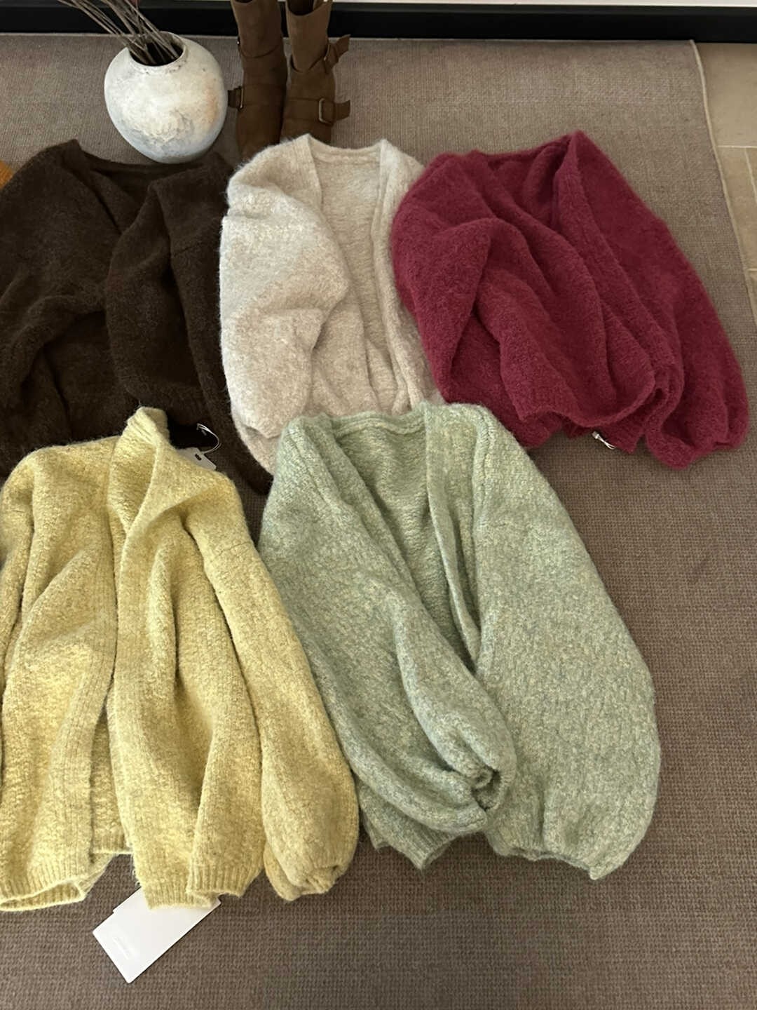 新款秋季时髦慵懒百搭显瘦开衫宽松毛边舒适保暖毛衣外套