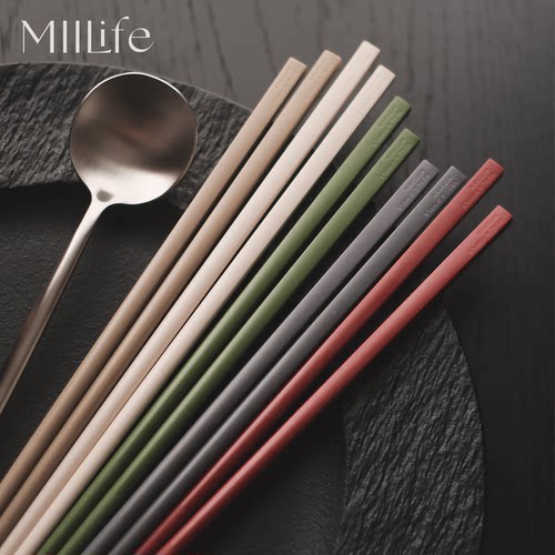 MIILife 合金筷子家用高档抗菌防霉一人一筷轻奢高级感洗碗机专用