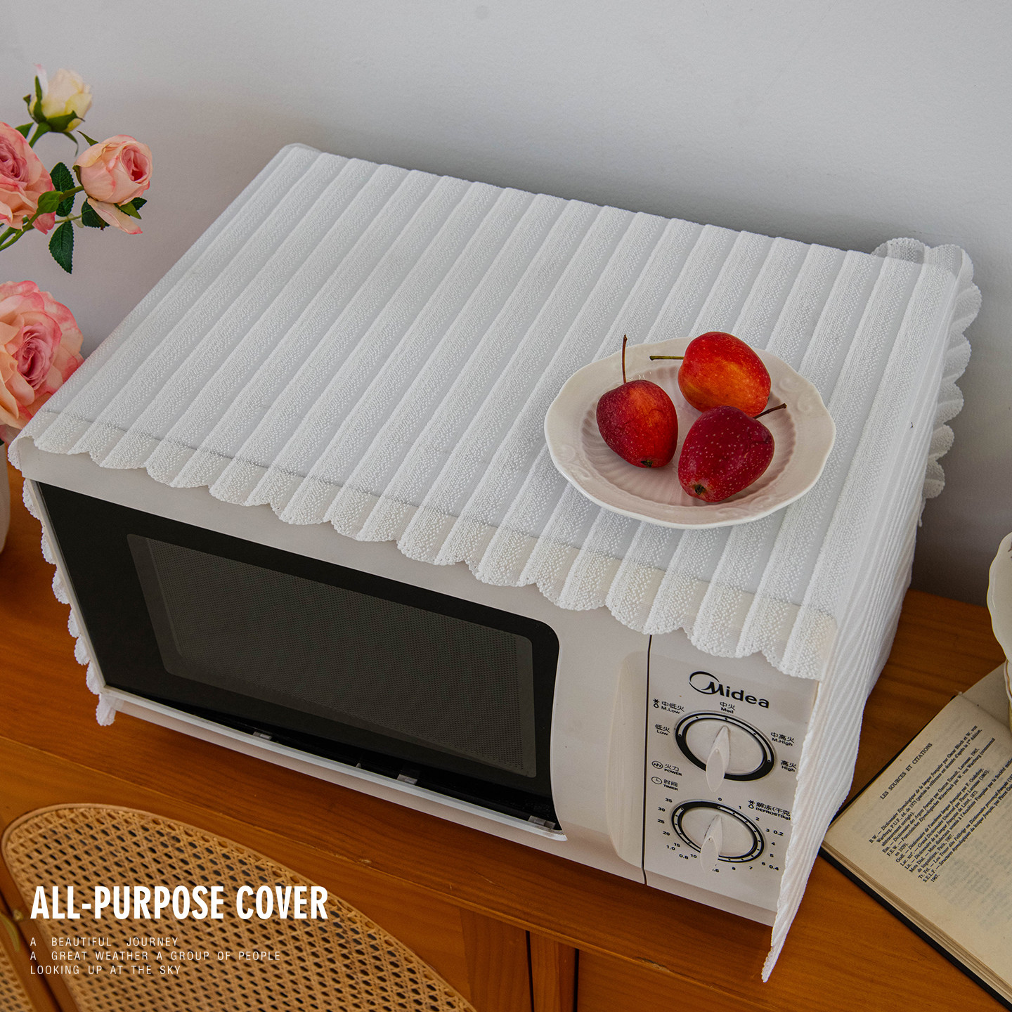 美式法式清新微波炉罩防尘罩烤箱盖布防油家用冰箱防灰尘遮尘盖巾,居家布艺,微波炉罩,淘宝优惠券,粉丝福利购,淘宝优惠卷