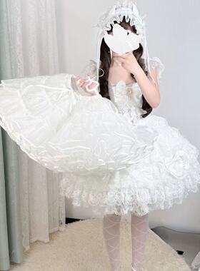 Lolita裙撑cos女仆飞天无